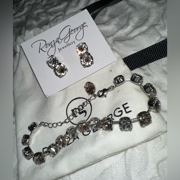 Ronza George Tennis Bracelet and Earrings Set - Picture 2 of 5